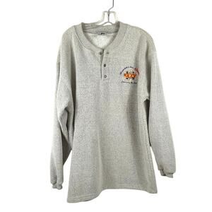 Super Bowl XXXV 35 XL Henley Sweater Ravens Giants 2001 Vintage